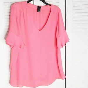 New Direction Chiffon Short Sleeve Top